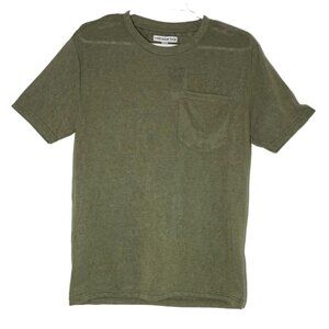 AND NOW THIS, short-sleeved pullover, for men, green, polyester, size S.